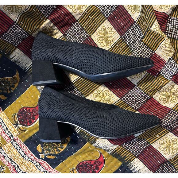 Eileen Fisher Gabby Block Knit Heels, Sz 9, MSRP $185 - Picture 2 of 7